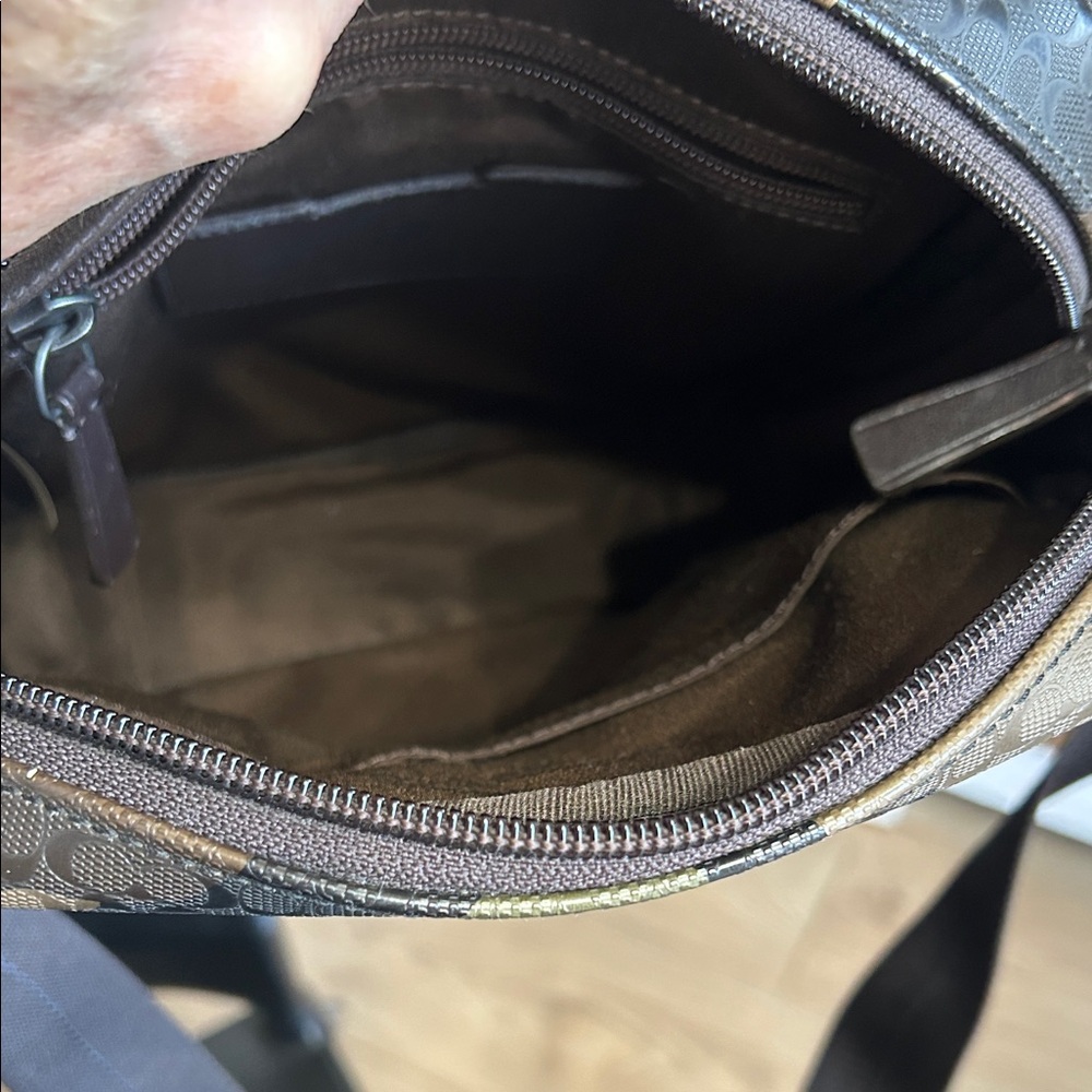 Coach Camouflage Heritage Crossbody Messenger Bag - Green/Brown - Picture 9 of 16